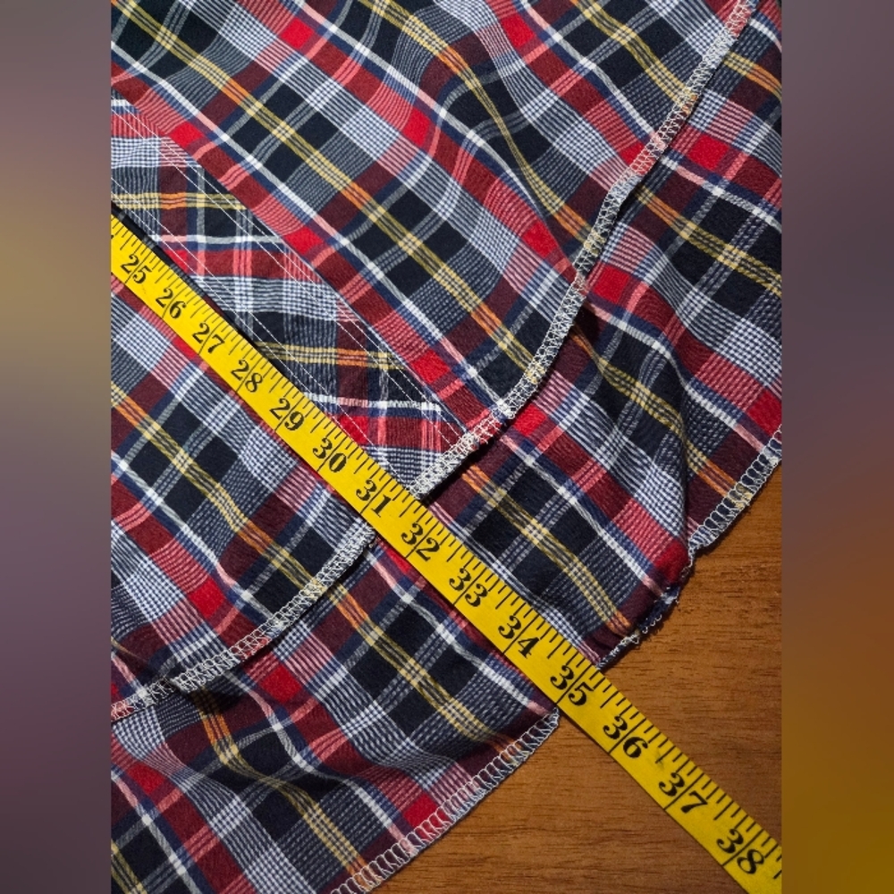 Wrangler Western Plaid Snap Button Shirt Men's XL X-Long Tails Red Blue‎ Yellow - Picture 12 of 12